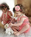 肩ひもショルダー＆リボン付ソフトロンパース　newborn-4T(50-110)☆コーラルピンク