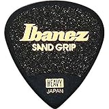 Ibanez アイバニーズ ピック PA16HSG-BK HEAVY（1.00mm） サンドグリップ ショート･ティアドロップ (ブラック)