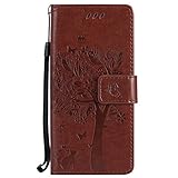 OMATENTI Samsung Galaxy S8 Plus ケース, 100％手作り 高級PUレザー ケース 手帳型 保護ケース カード収納ホルダー付き 横置きスタンド機能付き マグネット式 Sa