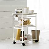 nsp13wh/nsp キッチンワゴン 単品 ホワイト|キッチン収納として使えるキャスター付きワゴン