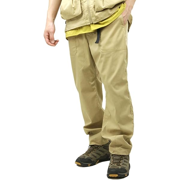 Amazon | [ナンガ] ウィービングベルト チノ テーパードパンツ WEAVING