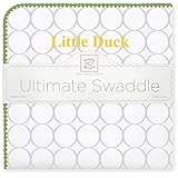 SwaddleDesigns Ultimate Swaddle Blanket, Made in USA, Premium Cotton Flannel, University of Oregon, 