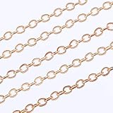 ファイニエ アズキチェーン ゴールド 5m (約１ｍｘ5本) KC金 細め 鉄 ネックレス ピアス イヤリング パーツ アクセサリー 金具 AP2127