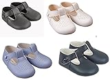 Baypods baby boys traditional T bar pram shoes Early Days 3-6 months WINTER WHITE by Baypods