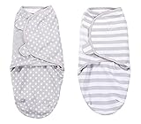 SwaddleMe Original Swaddle 2-PK, Grey Dot Stripe (SM)