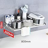 WENZHE キッチン収納りキッチンラック収納棚 壁掛け式キッチンラックワゴン 多機能 オーブンラック ステンレス鋼、 8のスタイル ( サイズ さいず : 800*350cm )