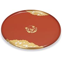 Amazon｜ミタニ 山中漆器 盆 朱 30cm 山中塗 梅の華 10.0 丸盆