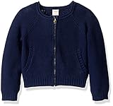 Gymboree Big Girls' Zip Knit Cardigan Sweater Bulldozer Blue S [並行輸入品]