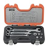 BAHCO(バーコ) Ratchet Combination Wrench & Adaptor Set ラチェットコンビレンチ&アダプターセット 1RMA/S8
