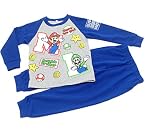 スーパーマリオ さわって楽しい光るパジャマ 長袖パジャマ バンダイ (110cm, ネイビー)