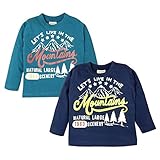 (ネイビー/95cm)男の子 Tシャツ 長袖 ロゴプリント 男児 ベビー