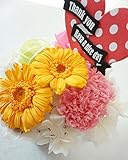 『指定日配達可能』ガーベラとシャボンフラワーのアレンジメント　ブリキの器 Mother『正午までのご注文で当日発送可能』ギフト　アレンジメント　お花