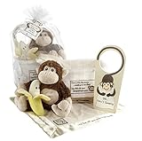 Baby Aspen Gift Set with Keepsake Basket Five Little Monkeys, Brown [並行輸入品]