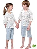 【あるこんたるこん】(TB-7) ルームウェア パステルベア ベビー キッズ ジュニア 女の子 男の子 7分袖 シャツ パジャマ (120)