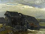 Van Gogh OPWETTEN AT水車 Water Mill At Opwetten キャンバス複製画 60X40cm 風景 絵画 完全に立体に複製 3D 印刷 美術品 部屋 壁掛け