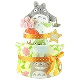 おむつケーキ トトロ 2段 出産祝い ベビーギフト タオル ガラガラ ぬいぐるみ ジブリ ネコバス totoro9
