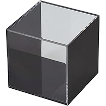 アクリルBOX（15個） Amazon.co.jp: 日本製 アクリルボックス 6面体 ブラック クリア