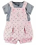 カーターズ Carter's 半袖Tシャツ ショートオール 上下 2点セット ベビー服 ピンクハート (24months(83-88cm)) [並行輸入品]