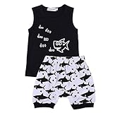 YiZYiF Baby Boy 's夏服装ノースリーブTシャツとショートパンツ服セット