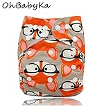 OHBABYKAベビー服 赤ちゃん 服 ベビー おむつカバー 男の子 女の子 新生児 長く使える 可愛い サイズ調整可 いちご 狐狸 タコ イルカ クジラ (OB133)