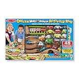 Melissa & Doug デラックスマルチビークルアクティビティラグプレイセット