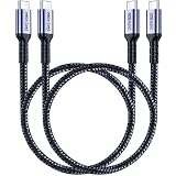 SUMPK 1.5フィート USB 4ケーブル 2パック 40Gbps USB 4ケーブル 240W高速充電と8Kビデオディスプレイ Thunderbolt 4 Thunderbolt 3 MacBook iPhone 16/16 Plus/16 Pro Max対応