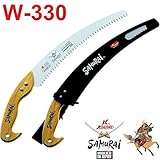 Samurai W-330-LH (33cm) Heavy Duty Wooden Handle Curved Hand Saw + Carrying Case [並行輸入品]