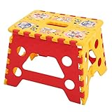 【選べるキャラクター】 折りたたみ 踏み台 ステップ チェア ミニタオル セット スヌーピー ミッキー ミニー (小, ドナルド＆デイジー★イエロー)