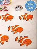 BathtubステッカーClownfish – 安全Decals踏み板ノンスリップ滑り止めシャワーアップリケ