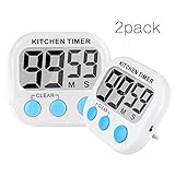 ＴＫＳＴＡＲ デジタルキッチンアラーム、タイマー - 2点セット - 大型LCD - 大声で警報 -  マグネットとデスクトップスタンド