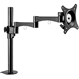 BESTEK PC モニター アーム 液晶ディスプレイ アーム クランプ式 水平多関節 17-27インチ対応 BTSS01BK