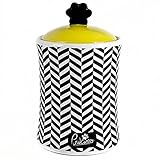 Pawcassoセラミック10 "キッチンストレージコンテナまたはペットTreat Jar 10" Tall