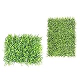 B Blesiya 庭　ガーデン　DIY　装飾　人工芝生マット　壁　掛け　緑　2枚　　