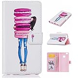 Huawei P9 Lite ケース 手帳型ケース, UNEXTATI 高品質PUレザー 財布型ケース 保護カバー カード収納 スタンド機能 マグネット開閉式 Huawei P9 Lite ケース 防