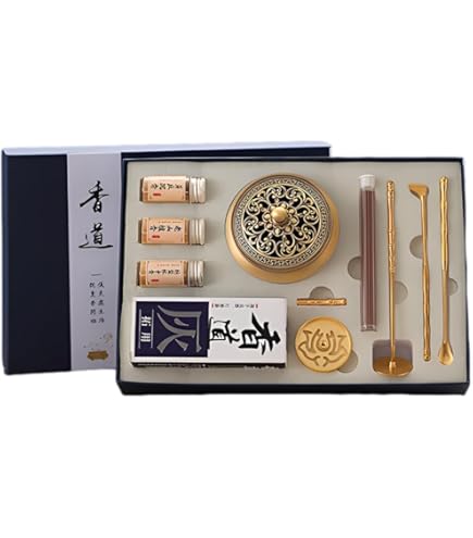 真鍮お香作りキット DIY お香型 真鍮お香ツールセット ホームヨガ 瞑想用 Amazon｜香篆香型セット 香道具 真鍮製 純銅線香炉キット ツール お香