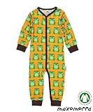 北欧 スウェーデン ベビー服 長袖カバーオール Frog 3-9ヵ月/9-18ヵ月 カエル Maxomorra マクソモーラ (68cm)
