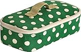 ポーチェ(pouche) 保冷ポーチ ベビー 離乳食ポーチ 水玉キャンバス大 (イタリアングリーン)