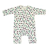 (ocean&ground)オーシャン＆グラウンド 長袖ロンパース 新生児 肌着 ロンパース 1520527 APPLE DOT ベビー 赤ちゃん ロンパース 女の子 男の子 ボディスーツ 肌着