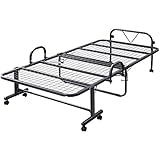 山善(YAMAZEN) ベッド シングル メッシュ ハイタイプ 折りたたみ ダークブラウン 幅105×奥行208×高さ55.5cm HM-1S(DBR)