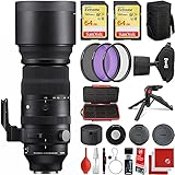 Sigma 150-600mm f/5-6.3 DG DN OS スポーツレンズ Sony Eマウントバンドル用 2X Extreme 64GB SDXCメモリーカード IRリモコン 3ピースフィルターキット リストストラップ カードリーダー メモリーカードケース 卓上三脚