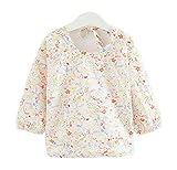 幼児 赤ちゃん ベビー 子供服 お食事用 スモック 幼稚園キッズ 絵画用エプロン うわっぱり 防水 防汚 洗いやすい 柔らかい おしゃれ 綿製（9－18月）