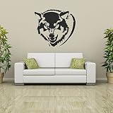 壁ステッカービニールデカール子供部屋インテリア壁画動物Wolf Angry Cheap # 147