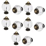 uxcell プルノブ アクリル製クリア シングルホール 引き出しプルハンドル 10個入り