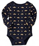ＧＡＰ（ギャップ）baby　GAP  カードット ロンパース 長袖 （ネイビー）【月齢：3ヶ月~1歳半】（並行輸入品） (6-12M（6ヶ月～12ヶ月）, ネイビー)
