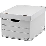 フェローズ バンカーズボックス 703S 白/黒 3個1セット 収納ボックス Mサイズ ふた式 1005901