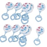 Jiliオンライン12pcs Cute It 's A Girl / Boy Mini RattlesベビーシャワーFavorsテーブルNappy飾り ブルー 474caaf919709dae6f02