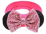 Nice Days（ナイス　ディズ） 　ベビーヘアバンド　可愛い蝶結び　兎耳ヘアクリップ ヘアアクセサリー　 (ピンク＋ブラック)