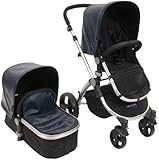 Baby Roues LeTour Lux II NAVY Lightweightt Compact Stroller w/ Bassinet by Baby Roues [並行輸入品]