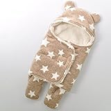 IWELY 寝具　寝袋 　 新生児 幼児用 カジュアル おしゃれ 持ち運び便利 出産祝い 贈り物 (Ｓ65X75cm, ブラワン)