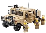 Military War車ハマーh1 3dフィールドForces HeavyタイプモデルBuilding Toys 3 Soldier Minifigure Compatible with Lego 